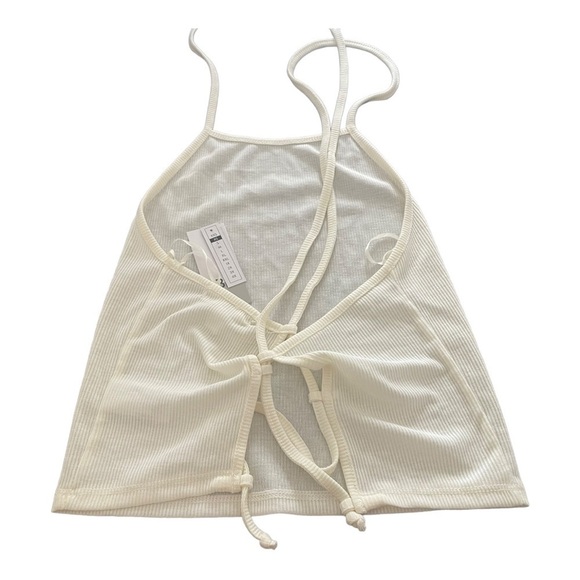 Bp Nordstrom Ribbed Tie Back Crop Tank top - Picture 8 of 12